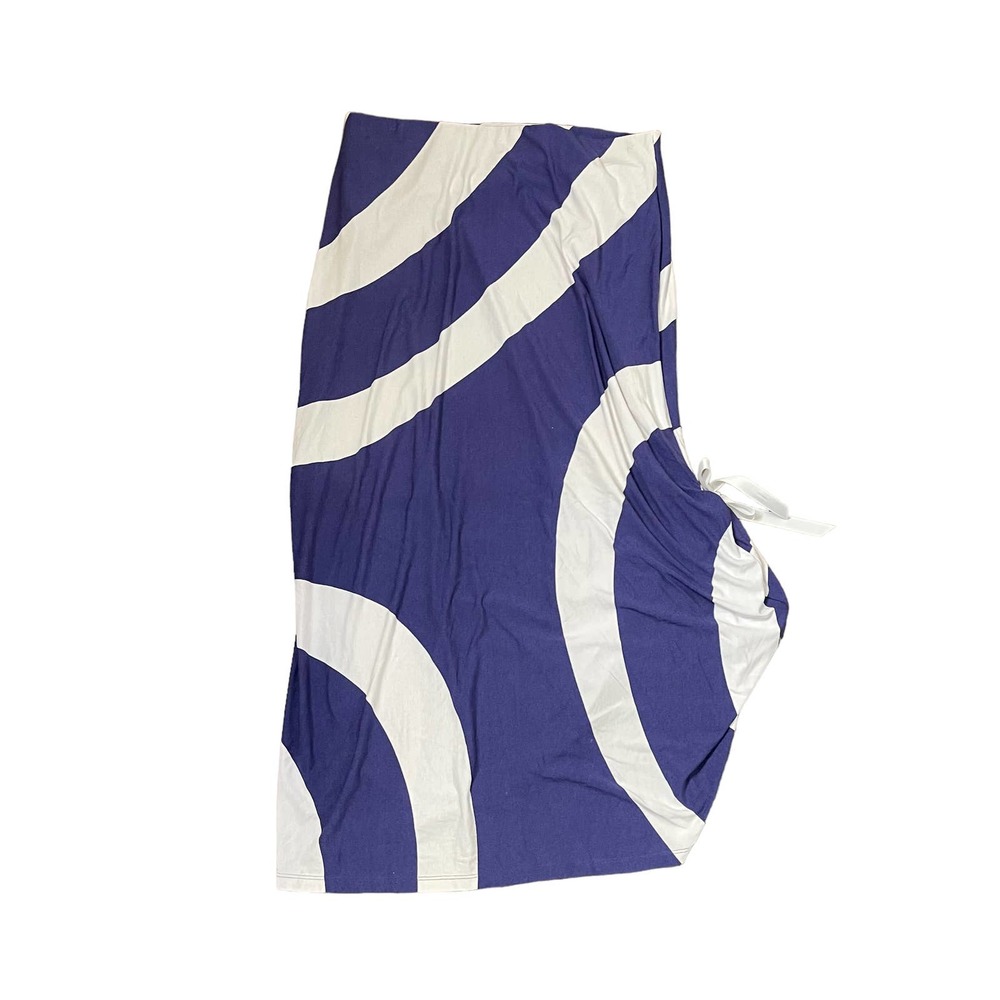 Tommy Bahama Skirt Size Medium Blue‎ White Striped Stretch Lined Womens 34X37.5